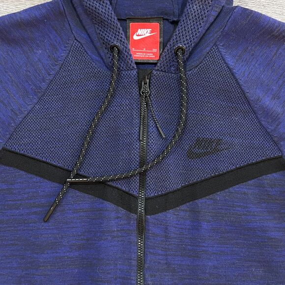 Nike Tech Knit Windrunner Full Zip Hoodie Obsidian Blue 728683-451 Women's Small - Picture 2 of 8